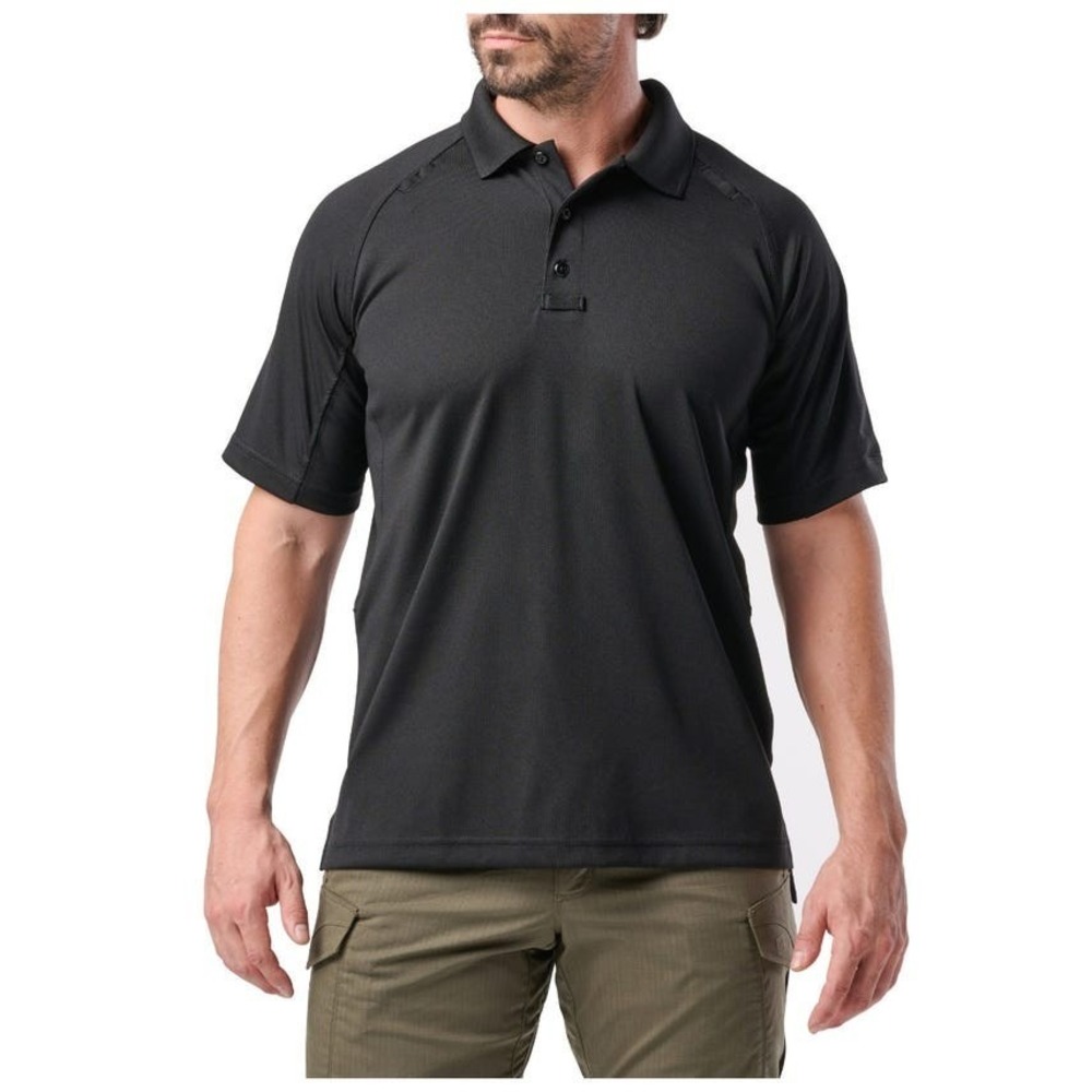 NWT 5.11 Tactical Men's Performance Short Sleeve Polo, 71049 - Black,‎ 2XL